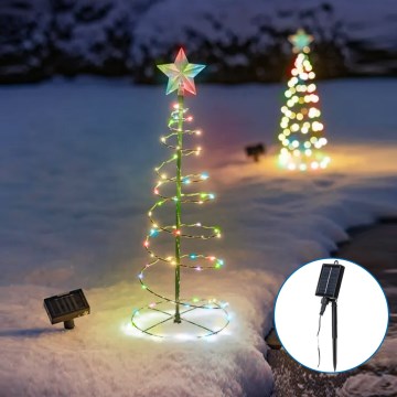 Aigostar - LED соларна коледна декорация LED/0,26W/3,7V 75см IP65 многоцветна
