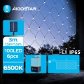 Aigostar - LED соларна коледна гирлянда 100xLED/8 функции 4,5x1,5m IP65 студено бяла