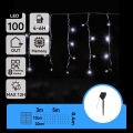 Aigostar - LED соларна коледна гирлянда 100xLED/8 функции 8x0,4m IP65 студено бяло 800 mAh
