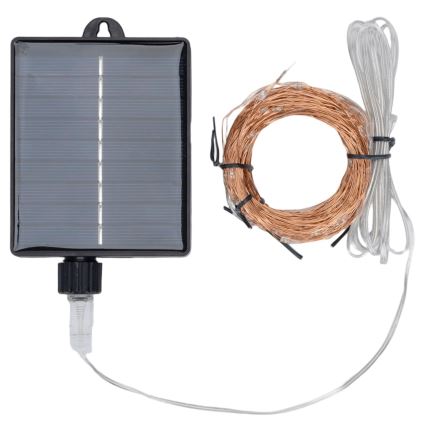Aigostar - Соларна коледна LED гирлянда 500 LED/8 функции, 52 m, IP65, топло бяло, 1200 mAh