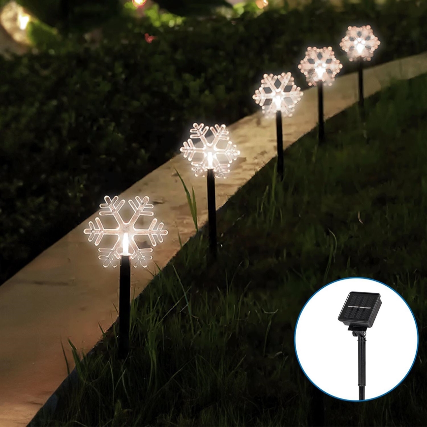 Aigostar - LED Соларна коледна лампа LED/0,054W/1,2V 1m 800 mAh IP65 студено бяло