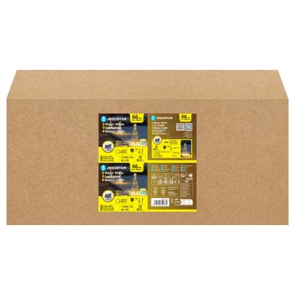 Aigostar - соларна LED коледна украса LED/0,59W/3,7V 100 cm IP65 130 mAh топла бяла