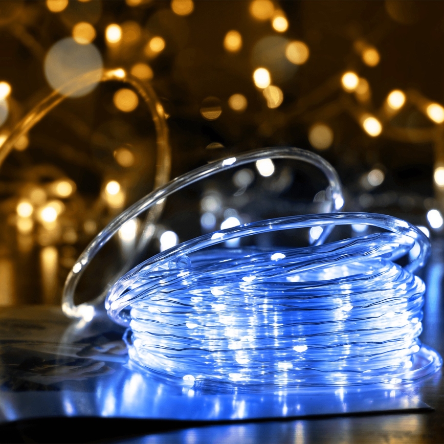 Aigostar - LED соларна коледна верига 100xLED/8 функции 12m IP65 студено бяло 800 mAh