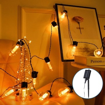 Aigostar - LED Соларни коледни лампички 20xLED/11,5 м IP65 топло бял