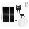 Aigostar - LED соларно таванно осветително тяло със сензор 2xLED/70W/3,7V 12000 mAh IP65 + дистанционно управление