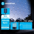 Aigostar - LED соларни коледни лампички 100xLED/8 функции 4,5x1,5 м IP65 студено бял