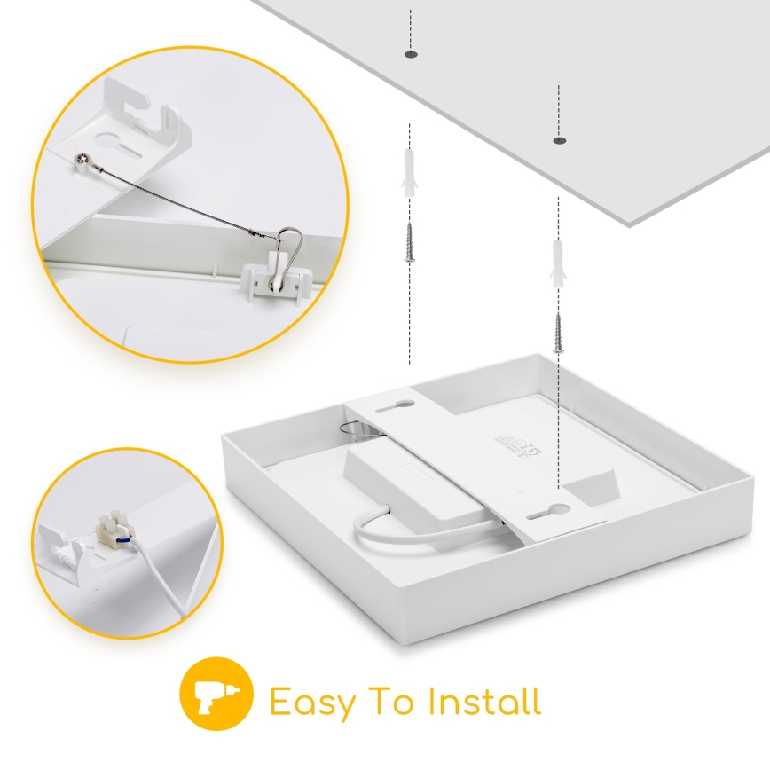 Aigostar - LED таванно осветително тяло/9W/230V/6000K 12,2x12,2 cm бяло