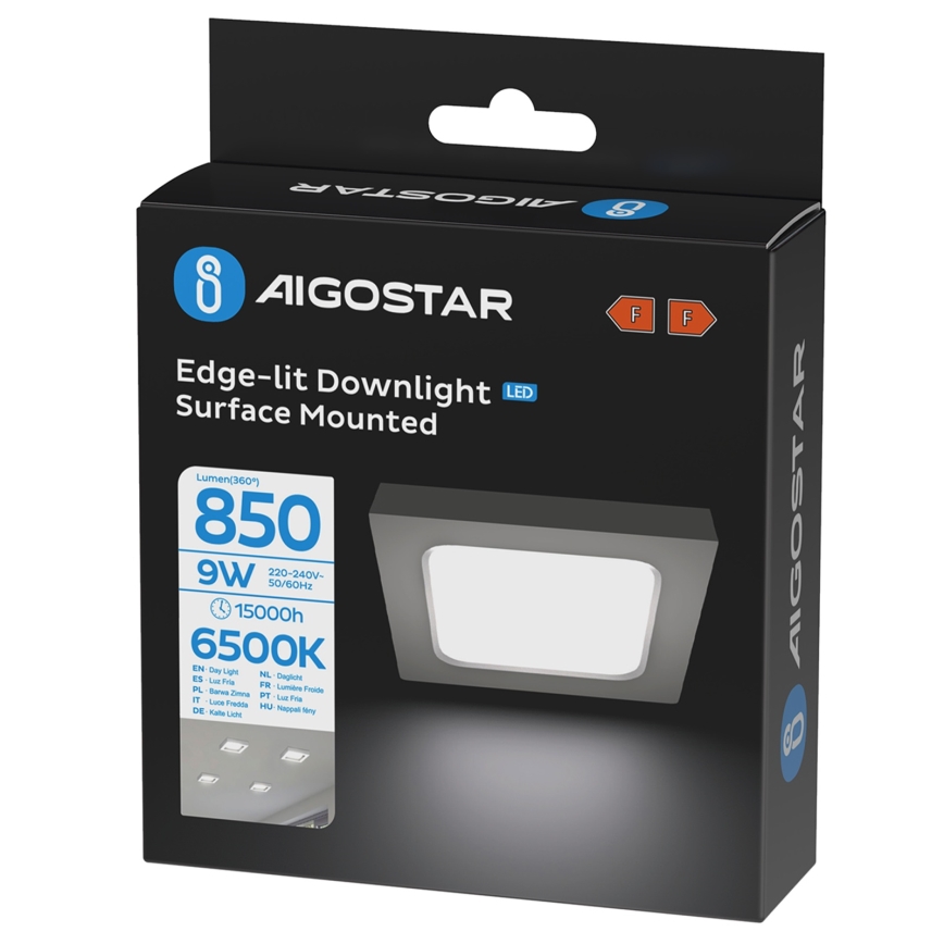 Aigostar - LED таванно осветително тяло/9W/230V/6000K 12,2x12,2 cm бяло