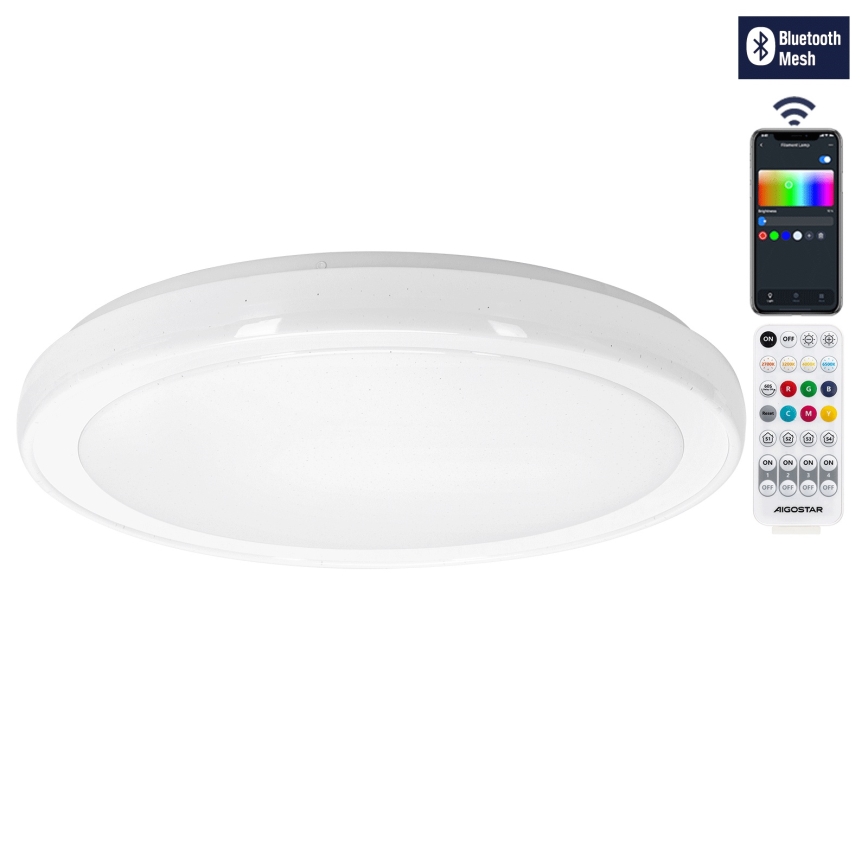 Aigostar - Димируем таванен LED плафон MESH LED/36W/230V 3000-6500K диам. 49,5 см + дистанционно управление