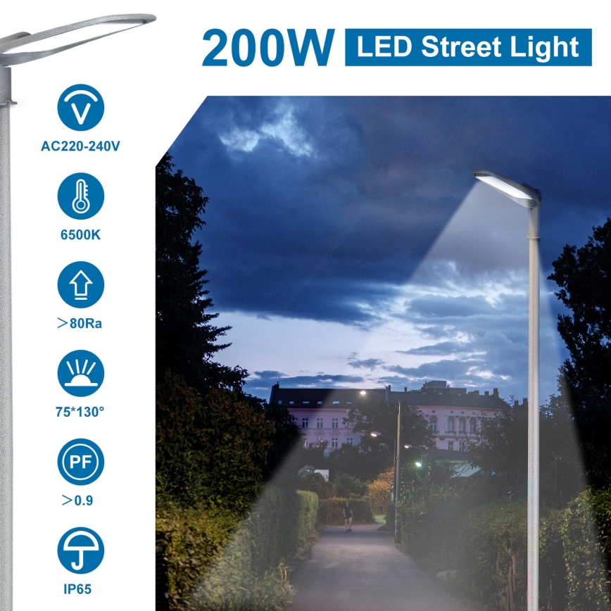 Aigostar - LED улична лампа SLIM/200W/230V 6500K IP65