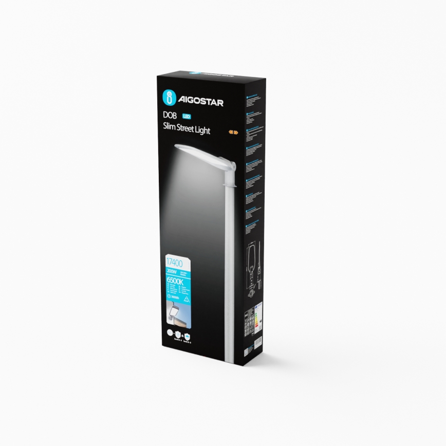 Aigostar - LED улична лампа SLIM/200W/230V 6500K IP65