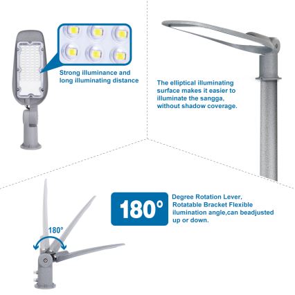 Aigostar - LED Улична лампа SLIM LED/150W/230V 6500K IP65