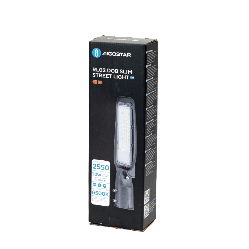 Aigostar - LED улична лампа SLIM LED/30W/230V 6500K IP65