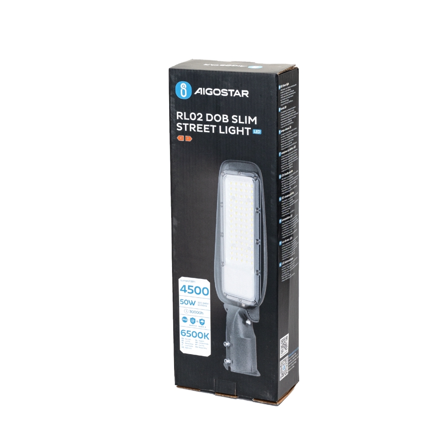 Aigostar - LED улична лампа SLIM LED/50W/230V 6500K IP65
