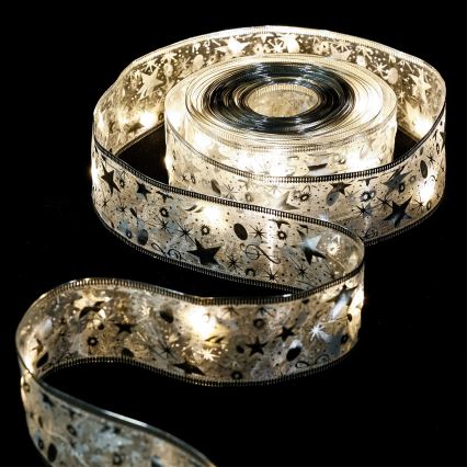 Aigostar - LED гирлянда 50 LED/3xAA, 5 м, топло бяло, сребриста