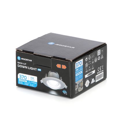 Aigostar - LED Вградена лампа LED/5W/230V 6500K диаметър 8,5 см бяла