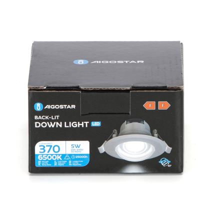 Aigostar - LED Вградена лампа LED/5W/230V 6500K диаметър 8,5 см бяла