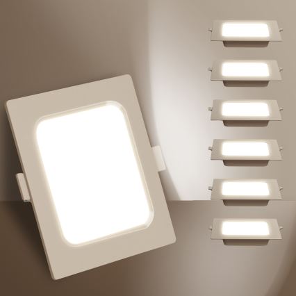 Aigostar - LED вградено осветително тяло LED/6W/230V 4000K 12x12 cm бяло