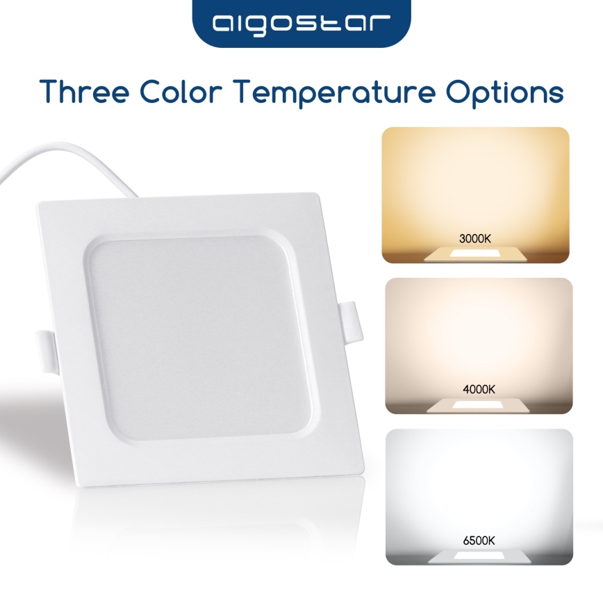 Aigostar - LED вградено осветително тяло LED/6W/230V 4000K 12x12 cm бяло