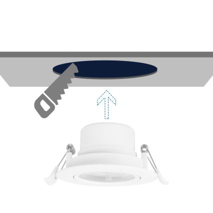 Aigostar - LED вградено осветително тяло LED/7W/230V 3000K Ø 8,5 cm топло бяло