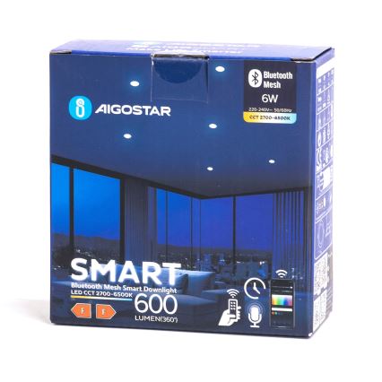 Aigostar - LED Външно регулируемо вградено осветително тяло MESH LED/6W/230V 2700-6500K IP44 бяло