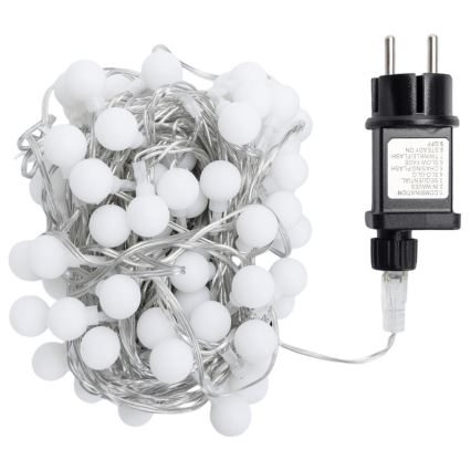 Aigostar - LED външна декоративна гирлянда 100xLED/8 режима 10m IP44 студено бяла