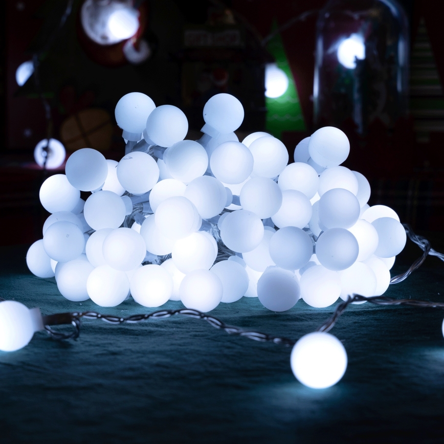 Aigostar - LED външен декоративен гирлянд 100xLED/8 режима 10m IP44 студено бяло