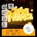 Aigostar - LED външен гирлянд 100xLED/3xAA/8 функции 10,3 m IP44 топла бяла
