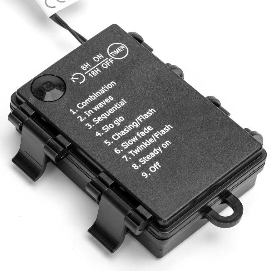 Aigostar -LED Външен гирлянд 300xLED/8 функции 3xAA 15,3m IP44 многоцветен