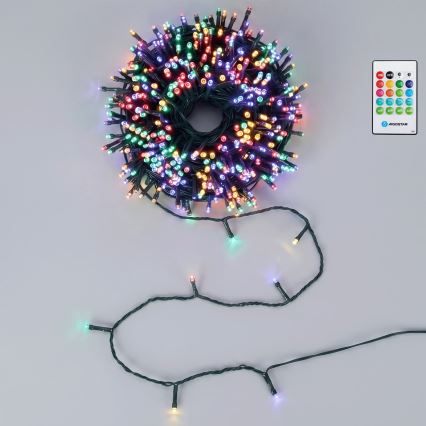 Aigostar - LED димируем външен коледен гирлянд със сензор за движение 100xLED/3xAA 12m многоцветен + дистанционно управление