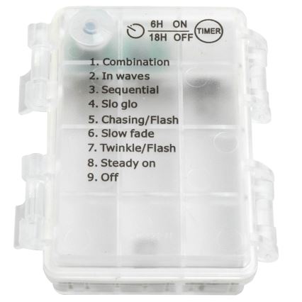 Aigostar - LED Външна коледна верига 100xLED/8 функции/3xAA 4,5x1,5м IP44 студено бяло