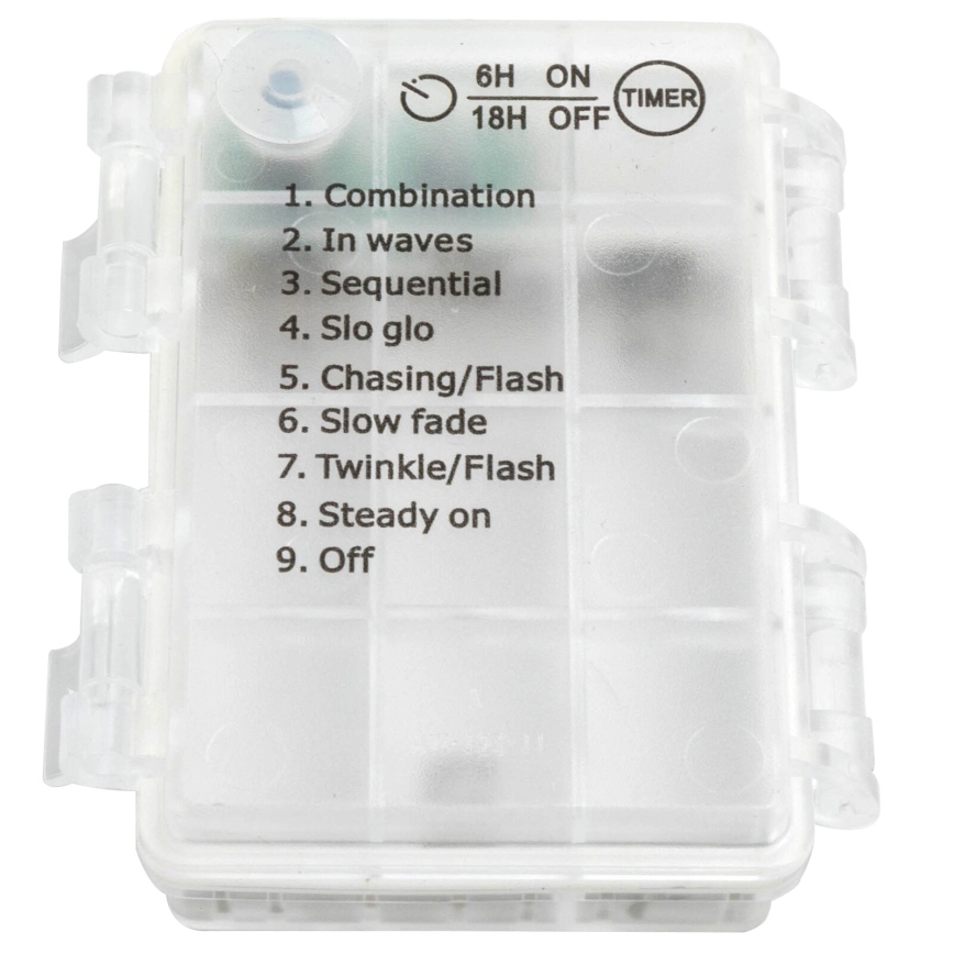 Aigostar - LED Външна коледна верига 100xLED/8 функции/3xAA 4,5x1,5м IP44 студено бяло