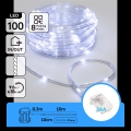 Aigostar - LED външен коледен гирлянд 100xLED/8 режима 3xAA 10,3m IP44 студено бяло