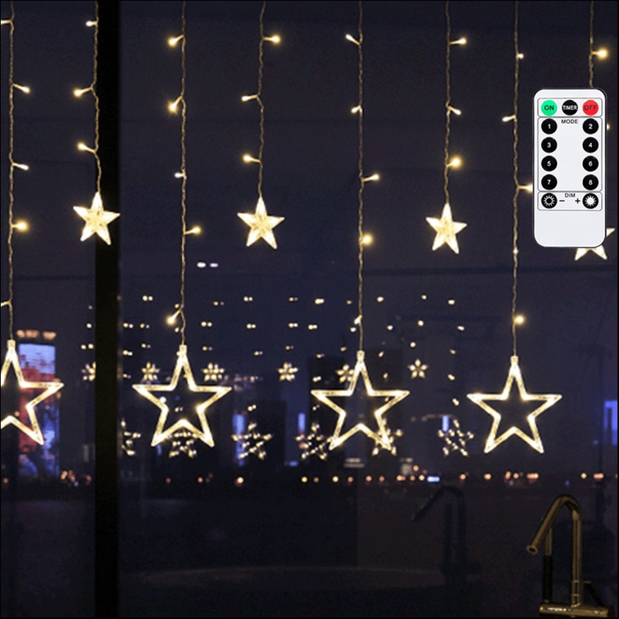 Aigostar - LED външен  гирлянд 120xLED/8 режима 3x0,6 m IP44 топло бяло + дистанционно управление