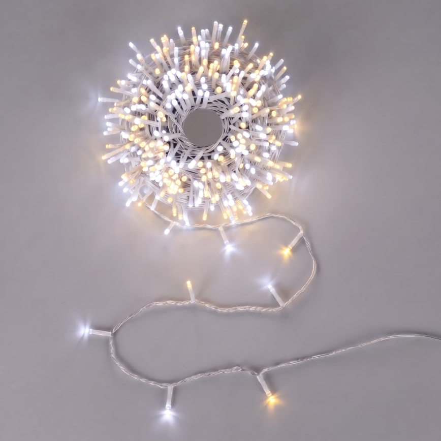 Aigostar - LED Външна коледна верига 150xLED/8 функции 18m IP44 топло бяло/студено бяло