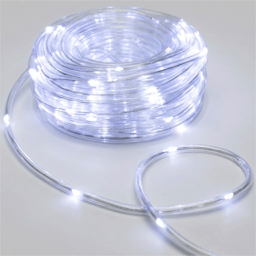 Aigostar - LED Външна коледна гирлянда 150xLED/8 функции 3xAA 15,3m IP44 студено бяло