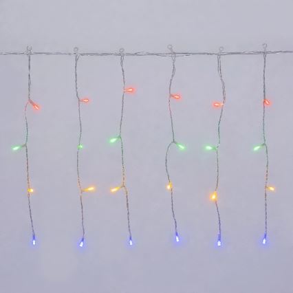 Aigostar - LED външна коледна гирлянда 200xLED/8 режима 3xAA 13x0,4m IP44 многоцветна