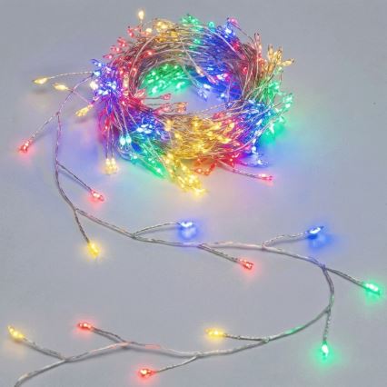 Aigostar - LED външен коледен гирлянд 300 LED / 8 функции 3xAA 9,3 m IP44 многоцветен