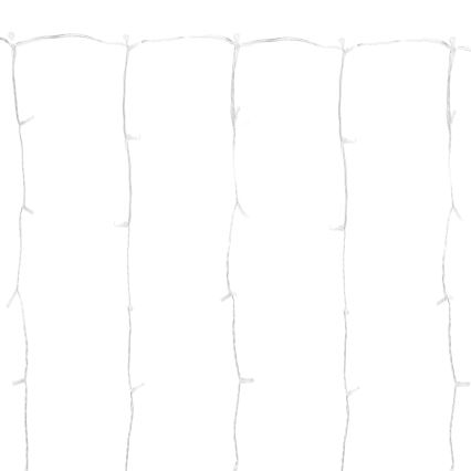 Aigostar - Външна коледна LED гирлянда 300 LED / 8 режима, 3 x 1 m, IP44, студено бяло + дистанционно управление