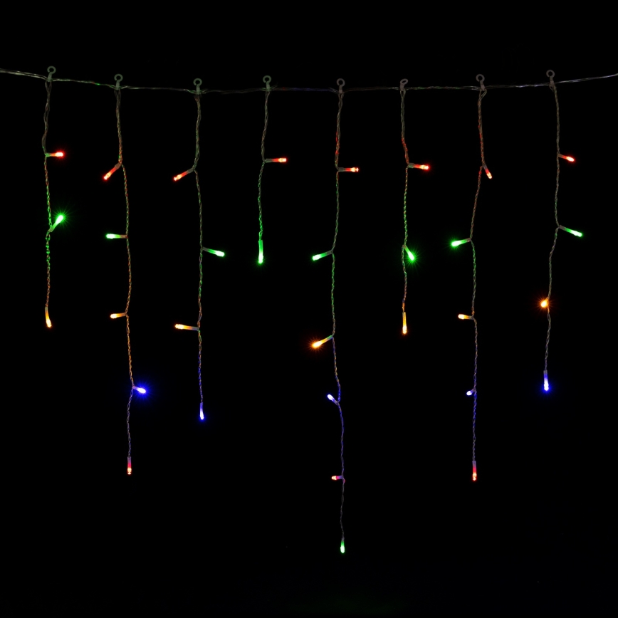 Aigostar - LED външна коледна светлинна верига 300xLED/8 функции 3xAA 18x0,6 m IP44 многоцветна