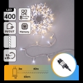 Aigostar - LED външен коледен гирлянд 400xLED/8 функции 43m IP44 топла бяла/студена бяла