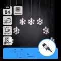 Aigostar - LED външен коледен гирлянд 84xLED/8 функции 1,2x1m IP44 студено бяло снежинки