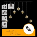 Aigostar - LED външен коледен гирлянд 84xLED/8 функции 1,2x1m IP44 топло бяло снежинки