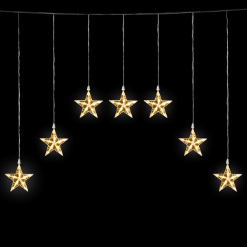 Aigostar - LED външен коледен гирлянд със звезди 70xLED 1,2x1m IP44, топла бяла