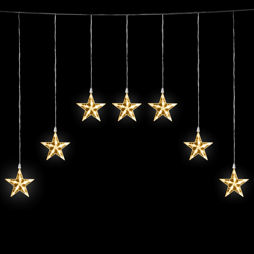 Aigostar - LED външен коледен гирлянд със звезди 70xLED 1,2x1m IP44, топла бяла