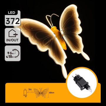 Aigostar - LED външна декорация 306xLED IP44 топла бяла пеперуда