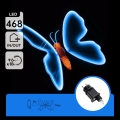 Aigostar - LED Външна декорация 468xLED 75 cm IP44 пеперуда/синя