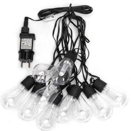 Aigostar - LED външна декоративна гирлянда 10xLED/8m IP44 студено бяло