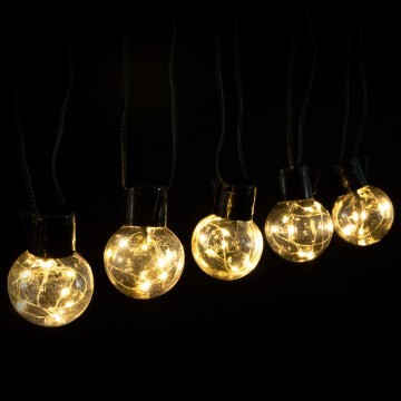 Aigostar - LED външна декоративна гирлянда, 160 LED, 10 m, IP44, топла бяла