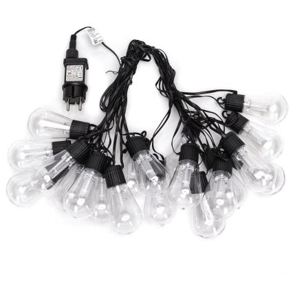 Aigostar - LED външна декоративна гирлянда 20xLED/13m IP44 студено бяло